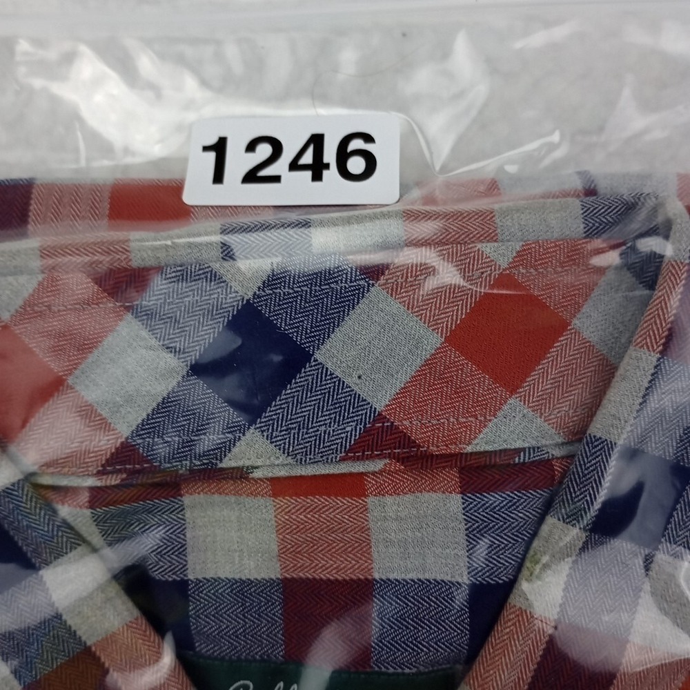 Bobby Jones Collection Mens Golf Button Down Size XL Red Grey Blue Plaid - Picture 9 of 9